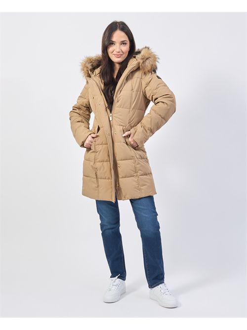 Yes Zee long quilted jacket with hood YES ZEE | O004-NT000203